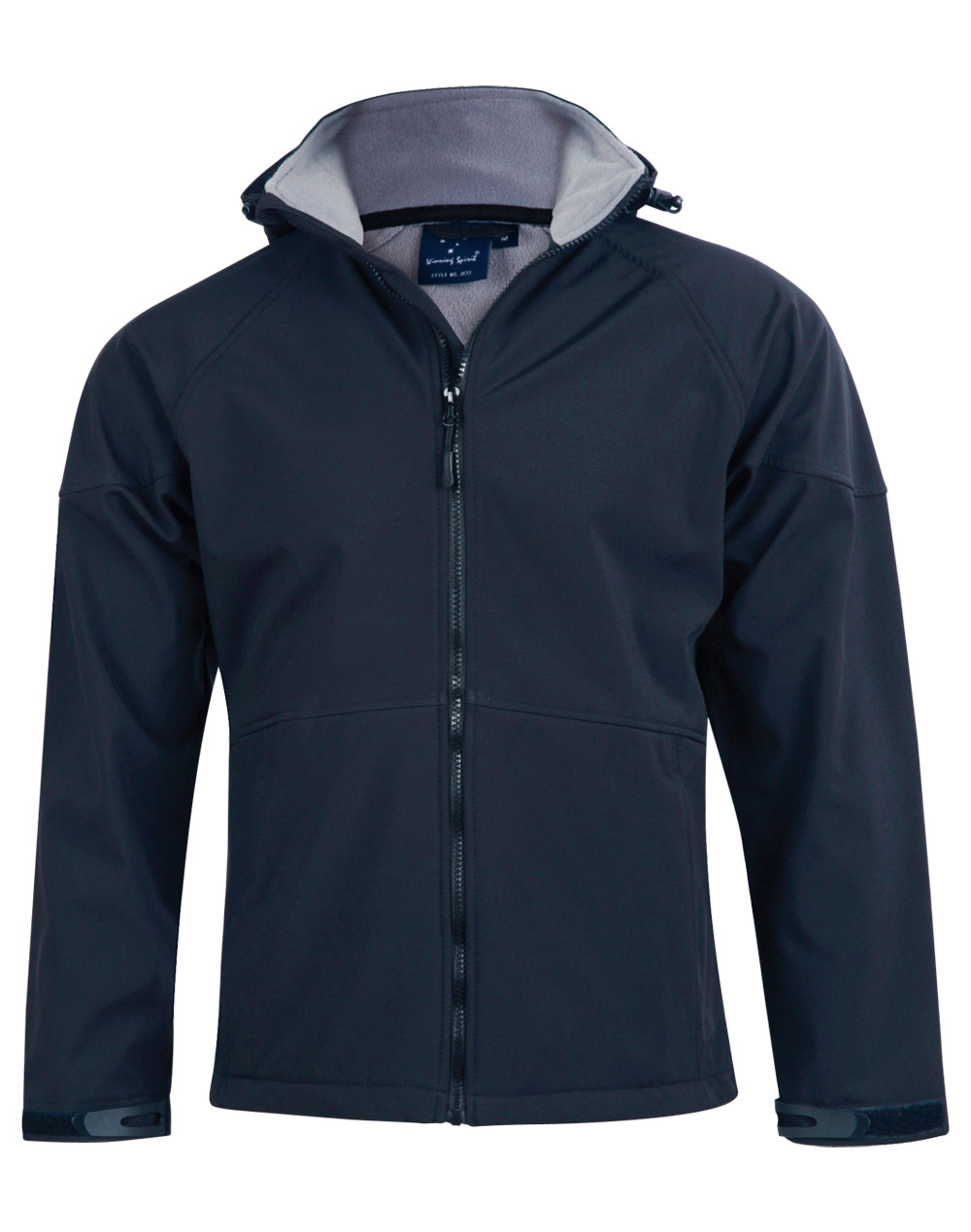 JK33_NavyCharcoal_l Aspen Softshell Hood Jacket Men’s
