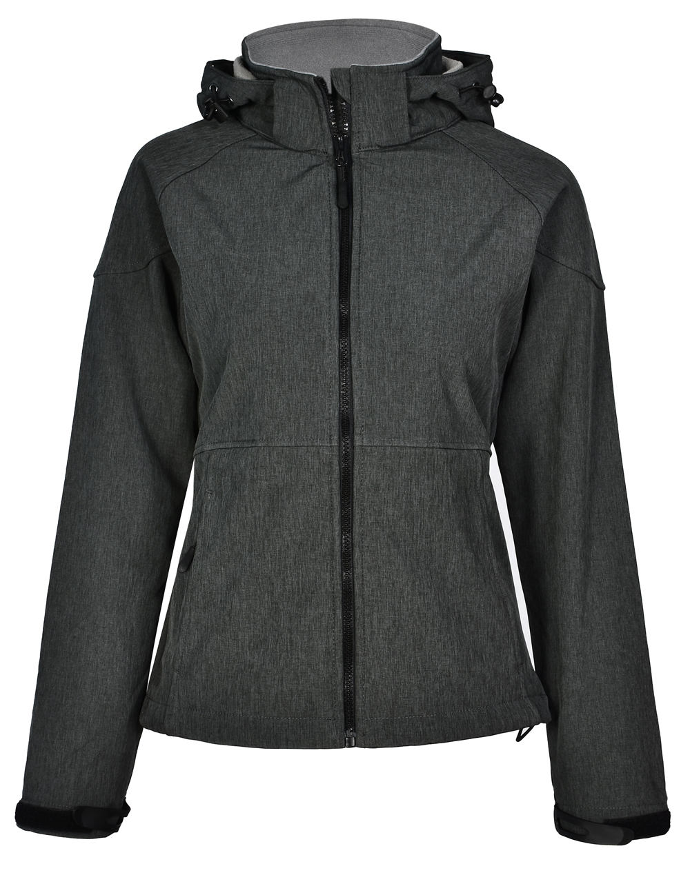 JK34_CharcoalHeather_l Aspen Softshell Hood Jacket Ladies’