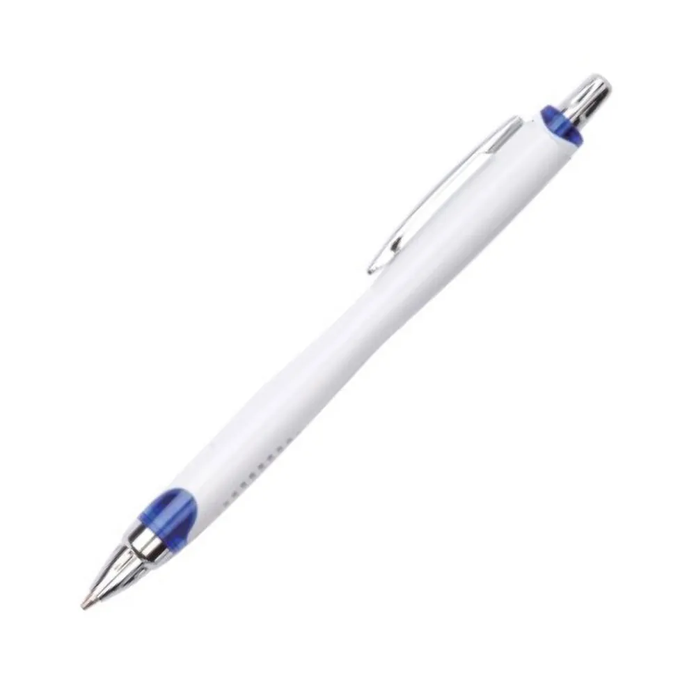 Solid White Barrel Plastic Pen