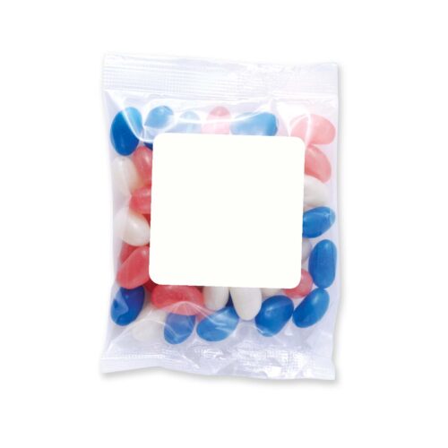 Corporate Colour Mini Jelly Beans in 50 Gram Cello Bag