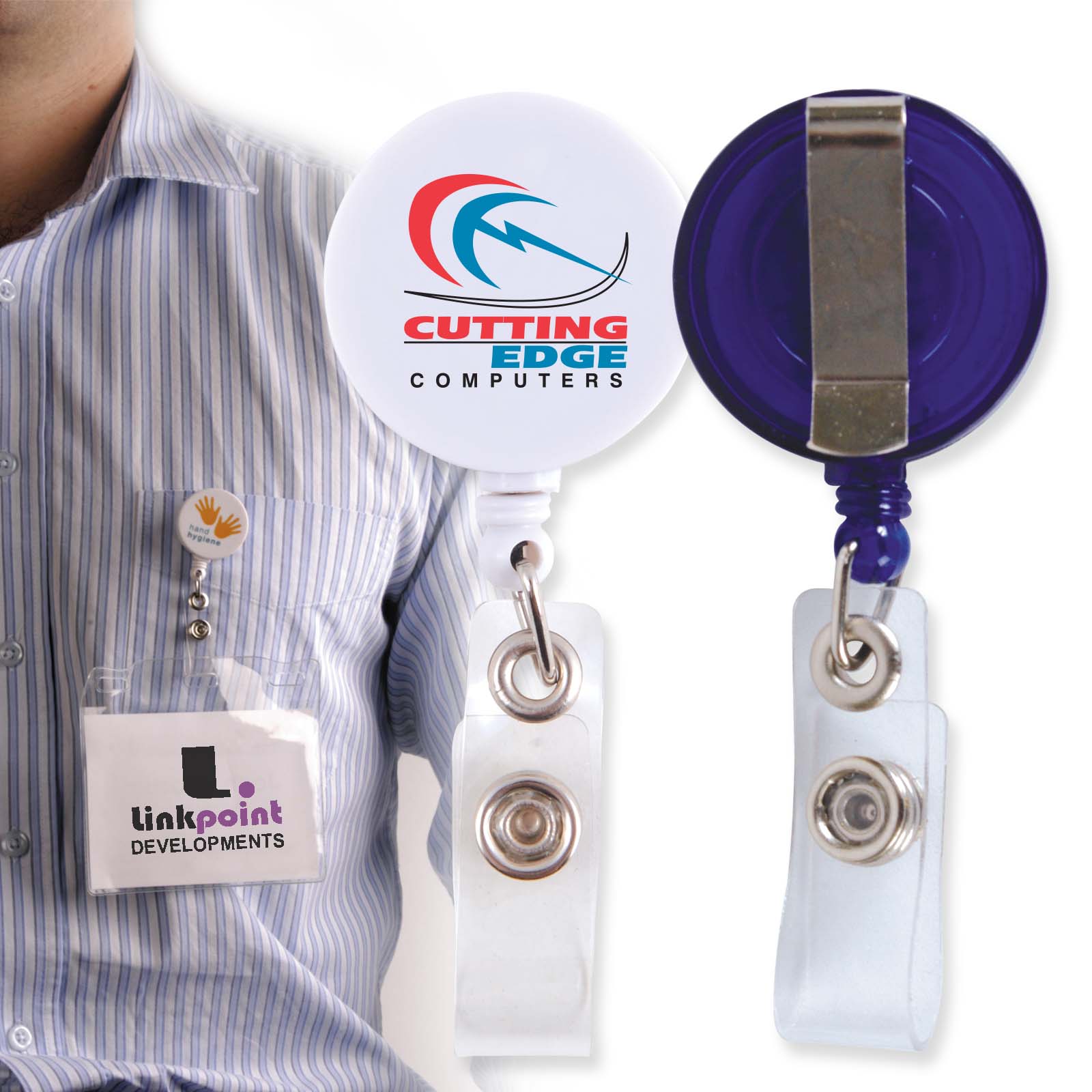 Corfu Retractable Name Badge Holder