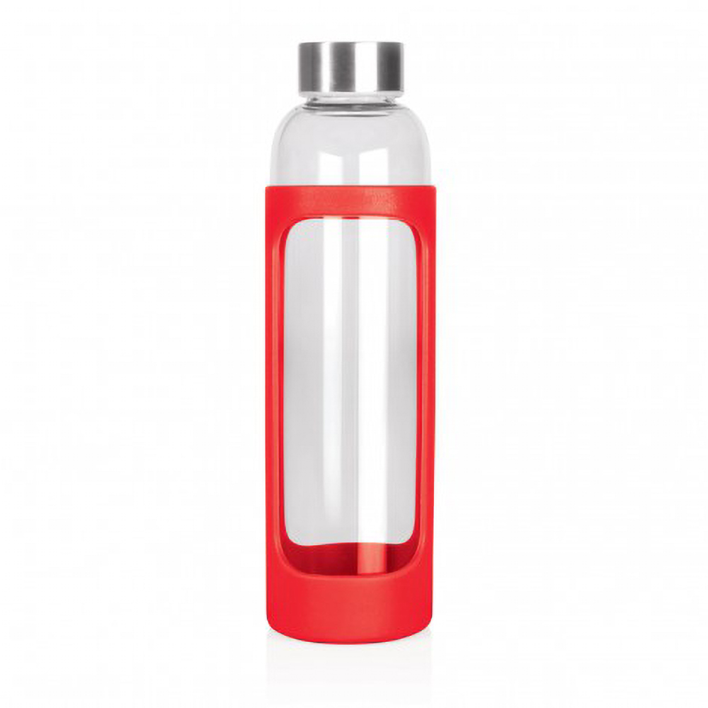M259_red 600ml Glass Drink Bottle