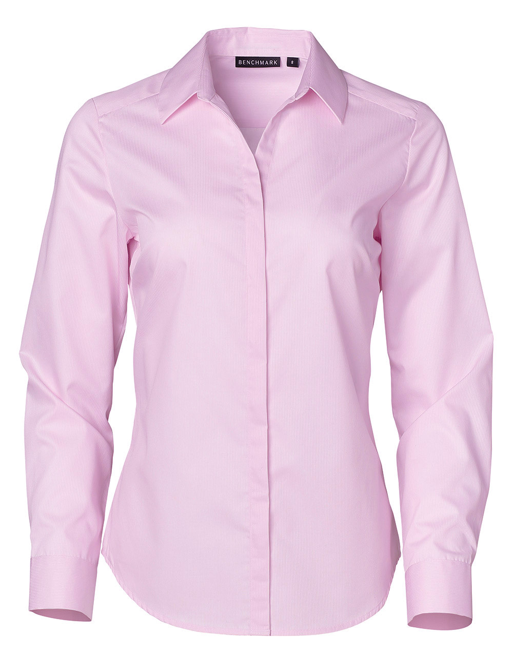 M8110L_SoftPink_l Barkley Ladies Taped Seam Long Sleeve Shirt