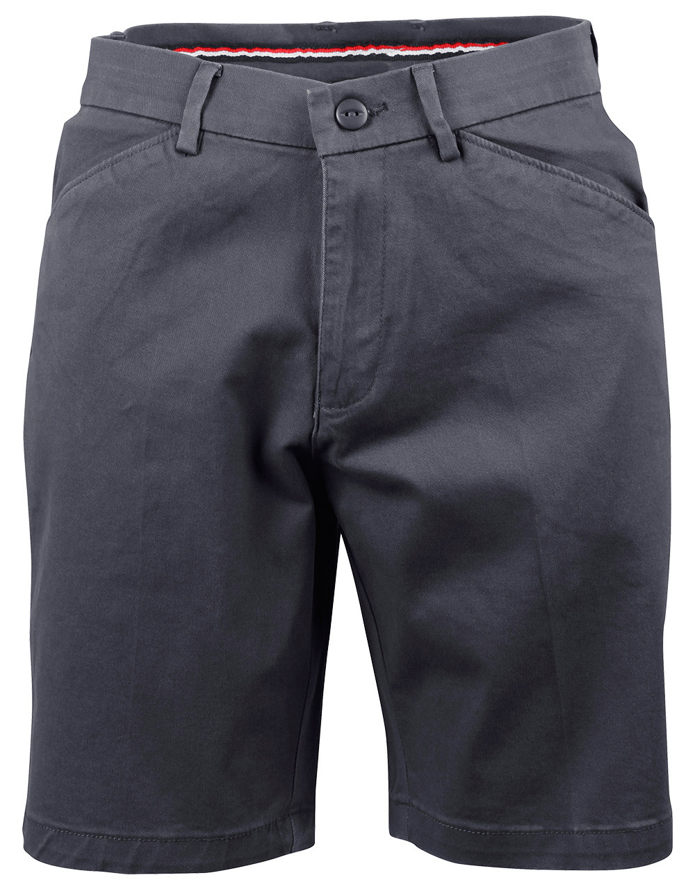 M9391_DarkGrey_l Ladies Stretch Slimfit Boston Chino Shorts