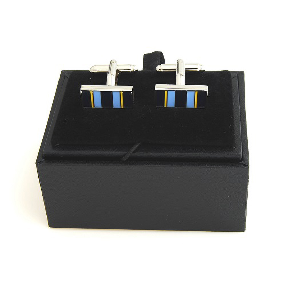 OFFESC_sample5 Custom Made Enamel Stripe Cufflinks