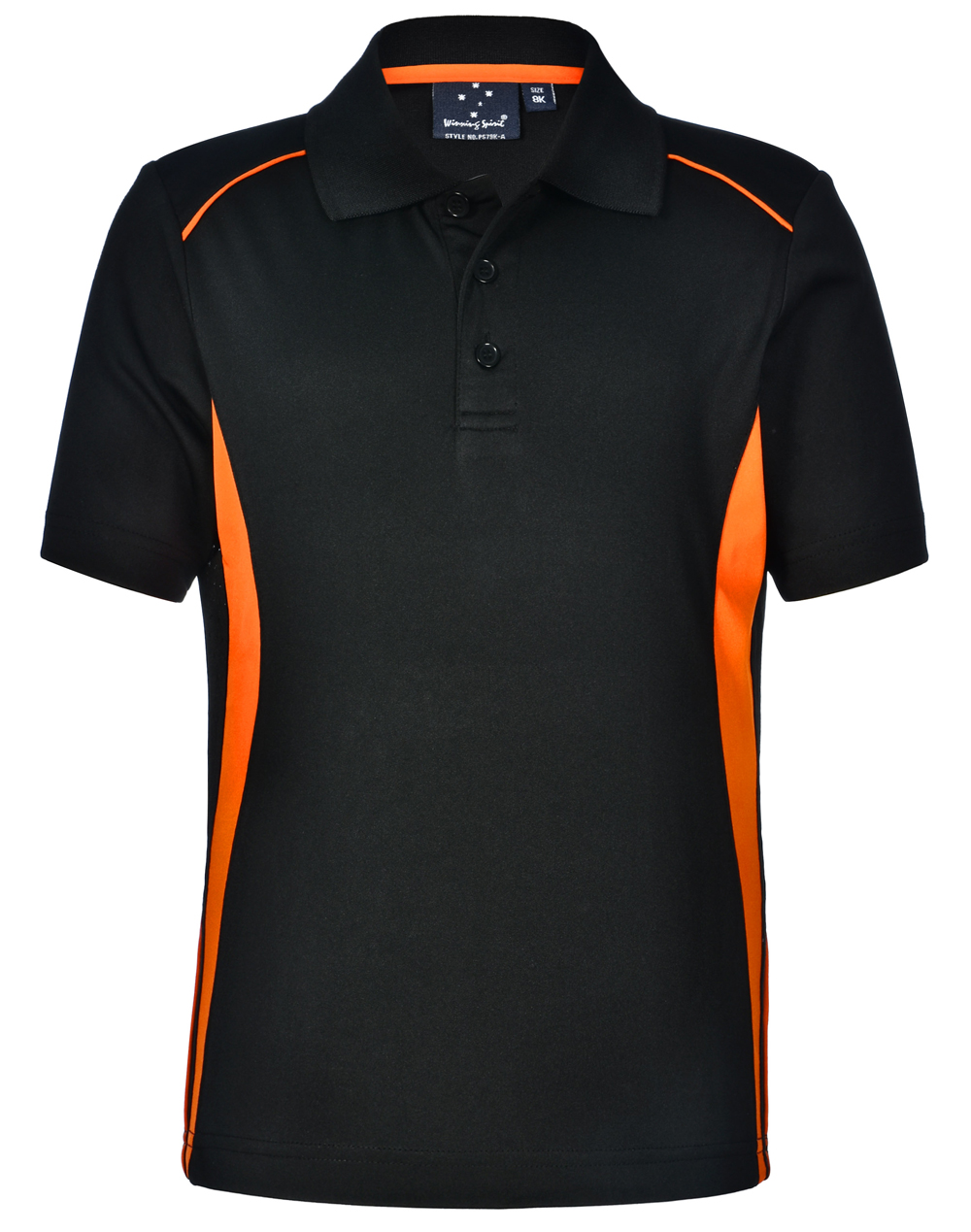 PS79K_BlackOrange_l Pursuit Polo Kids