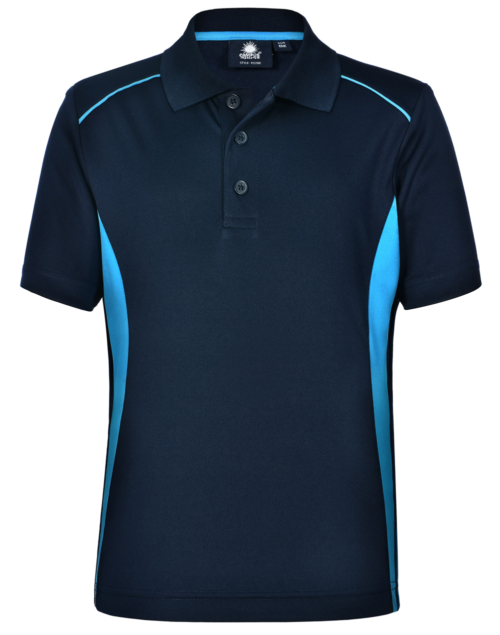 PS79K_NavyAqua_l Pursuit Polo Kids