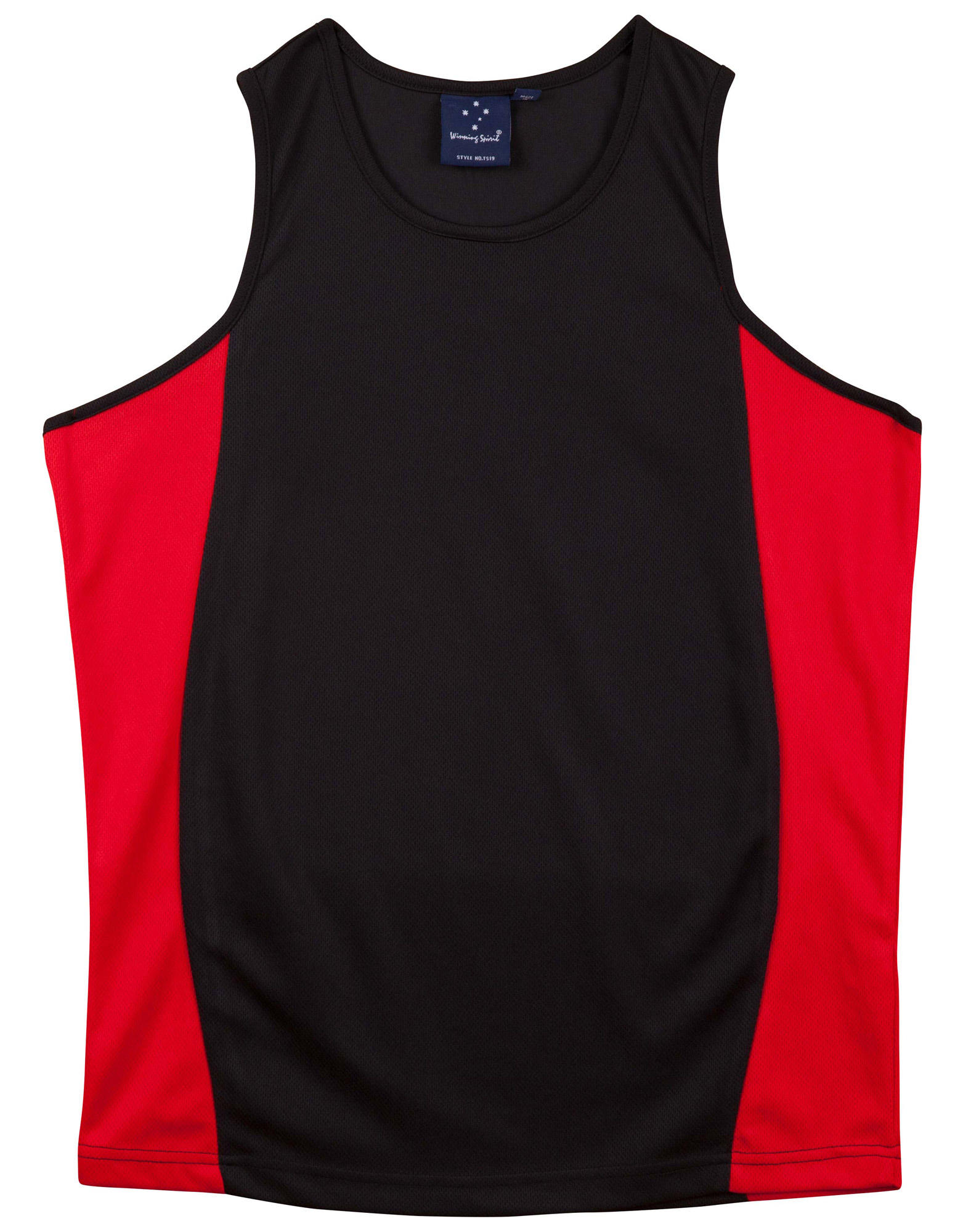 TS19_Black.Red_l Teammate TrueDry Singlet Men’s