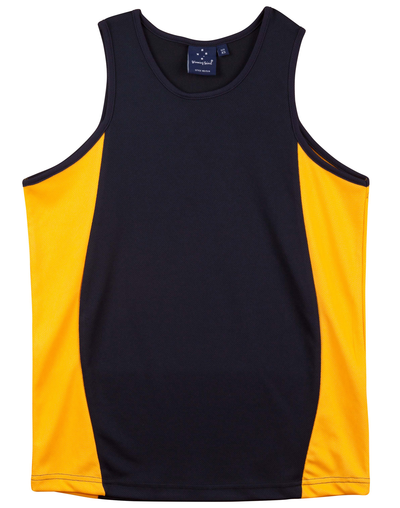 TS19_Navy.Gold_l Teammate TrueDry Singlet Men’s