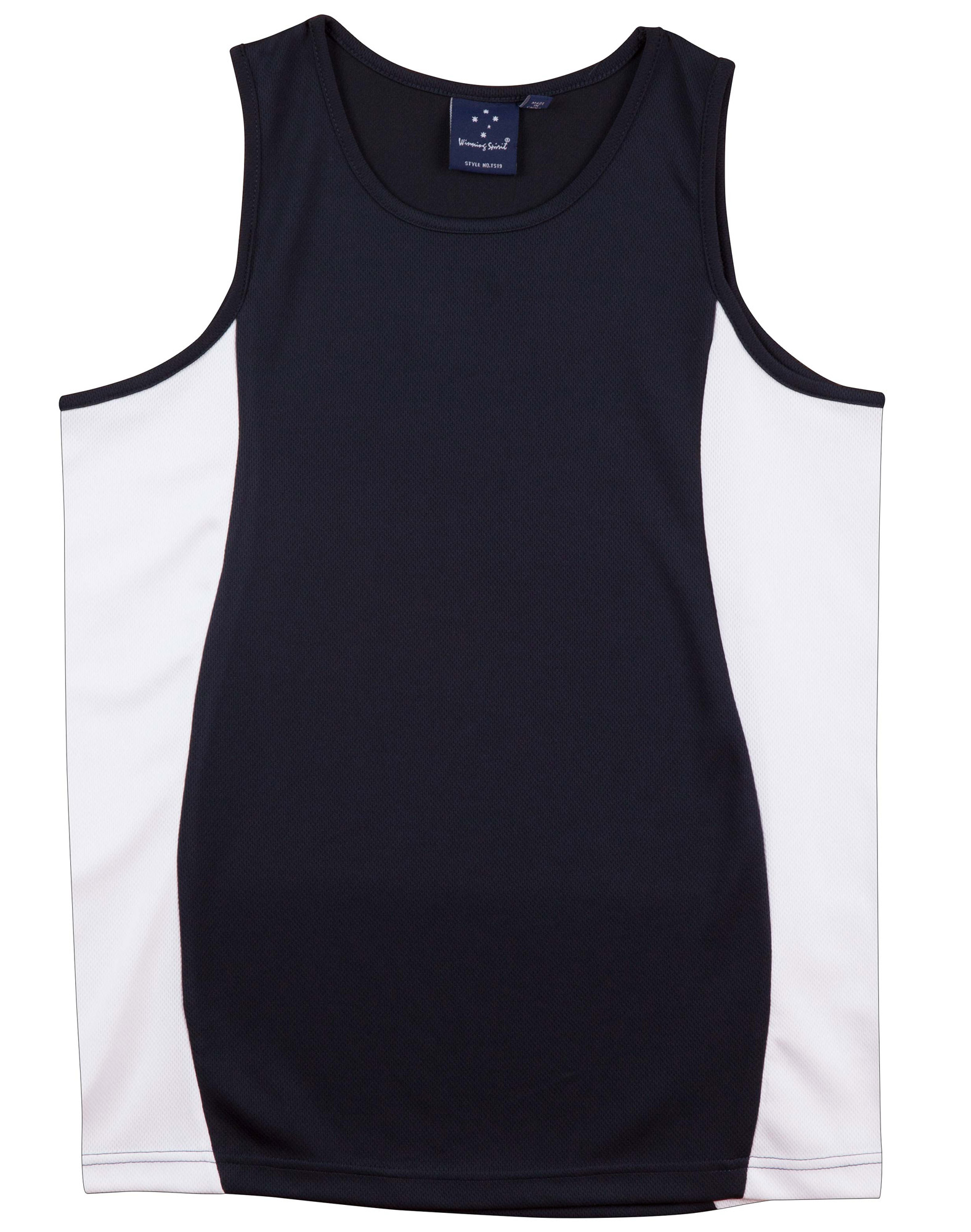 TS19_Navy.White_l Teammate TrueDry Singlet Men’s