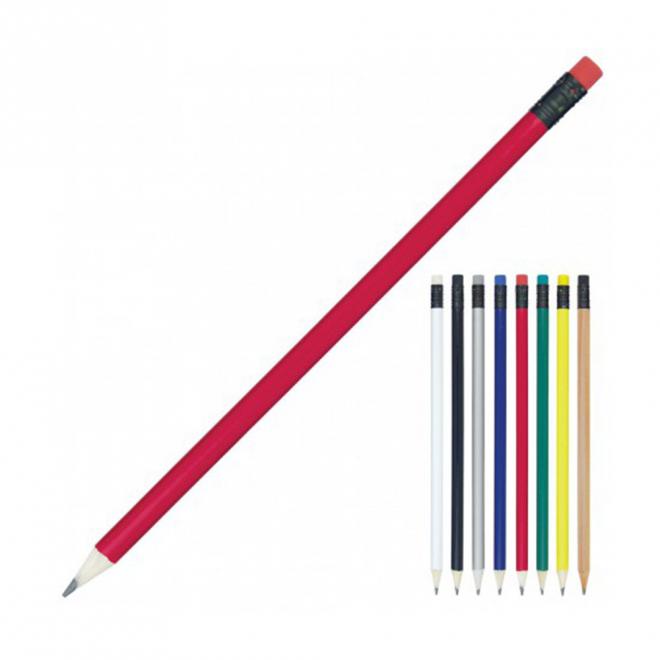 Coloured Sharpened Pencil with Eraser