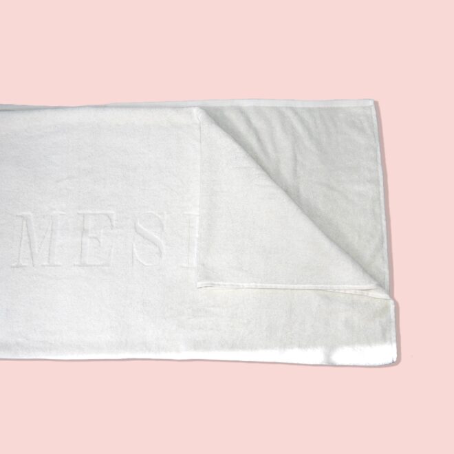 Cotton Double Terry Embossed Beach Towel