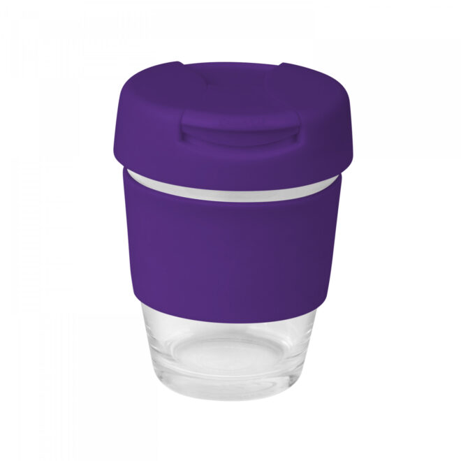 Glass Karma Kup Plastic Flip Lid 8 oz