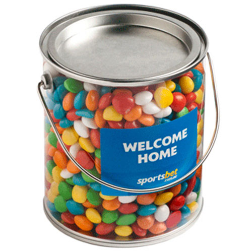 Big PVC Bucket with Chewy Fruits 850g