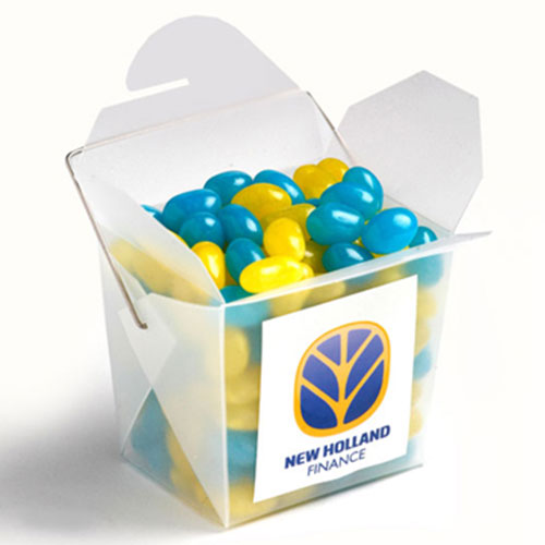 Frosted PP Noodle Box Filled with Jelly Beans 100G