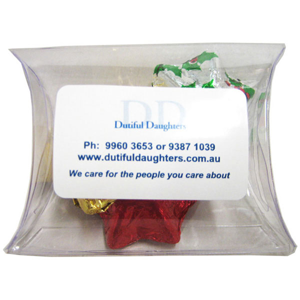 Pillow Pack filled with Christmas Chocolates 25g