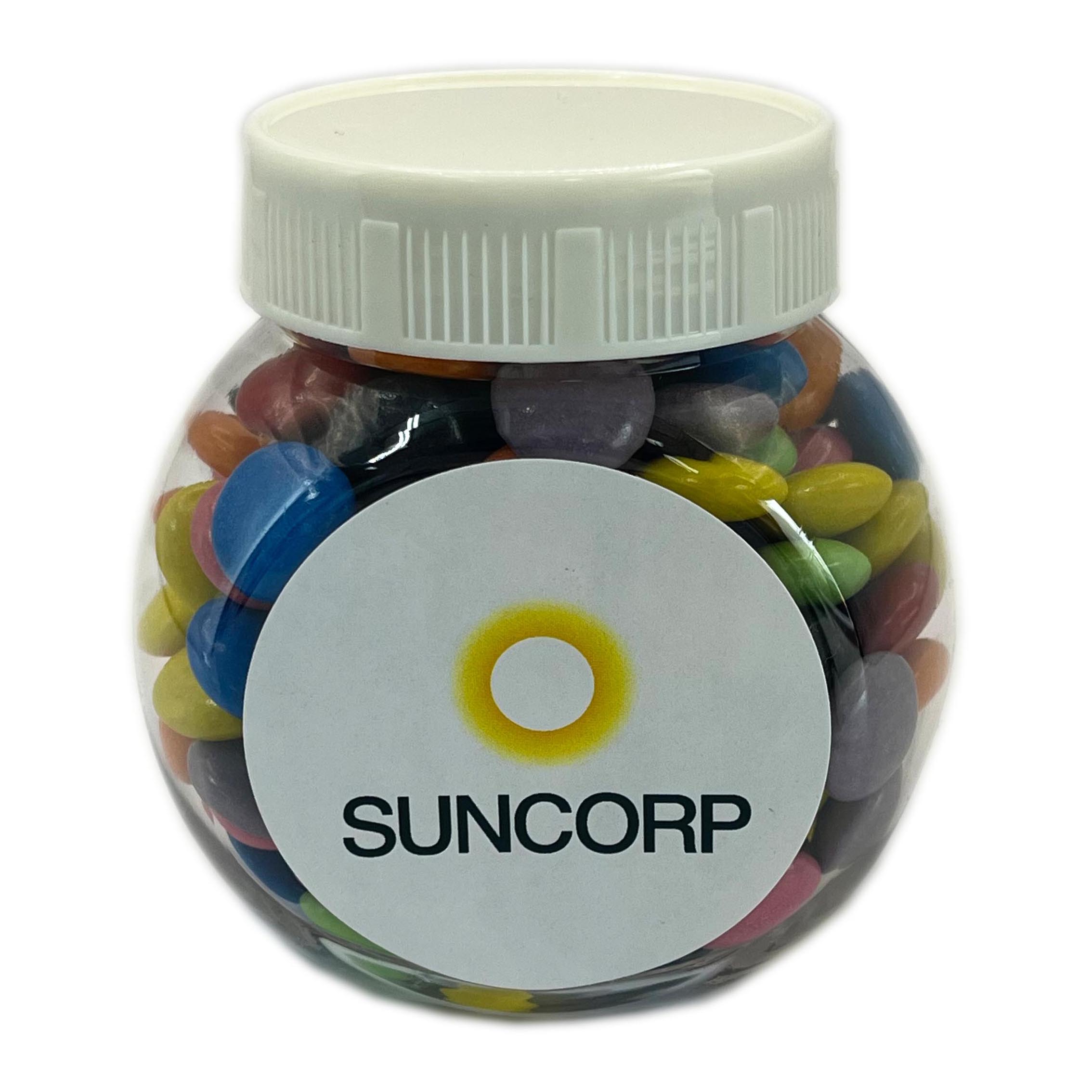 Plastic Jar filled with CHRISTMAS Choc Beans 170g